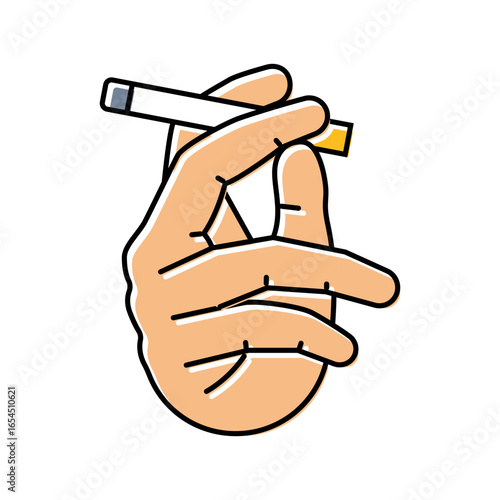 smoking prevalence color icon vector illustration