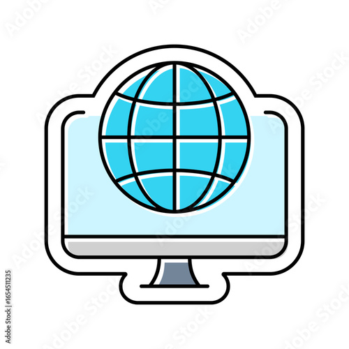 remote access color icon vector illustration