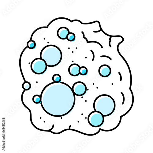 soap foam bubbles color icon vector illustration
