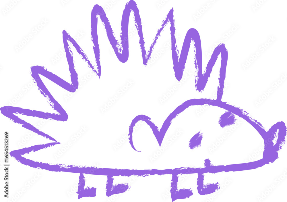 Obraz premium Crayon Hedgehog