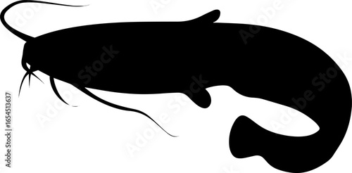 Isolated a kinds of deferent fish silhouette animal, icon, symbol, black, fish, art, water, logo, cat, design, horse, hand, outline, nature vector art with white background.