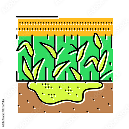chemical residues soil color icon vector illustration