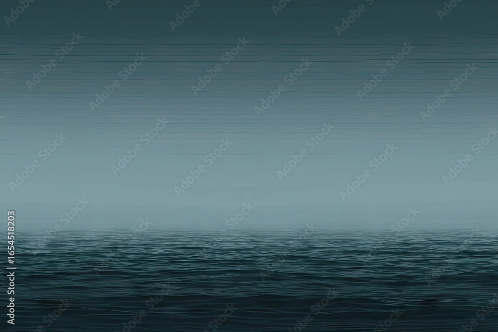 Obraz premium Misty, dark ocean landscape