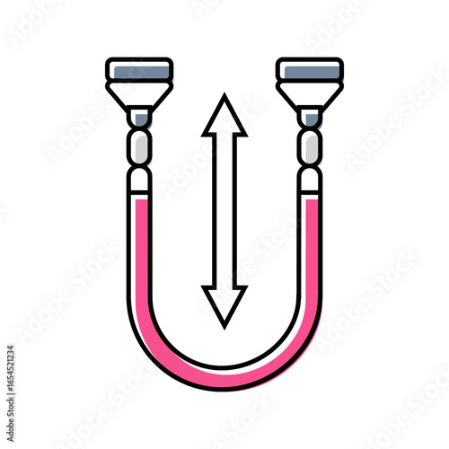 resistance band stretch arrows color icon vector illustration
