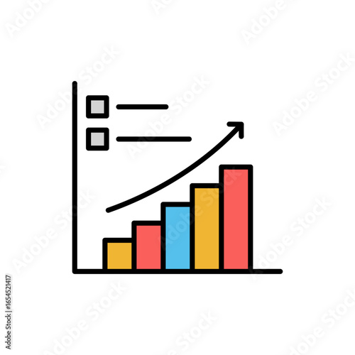 Increase Icon Vector Illustration Color Version