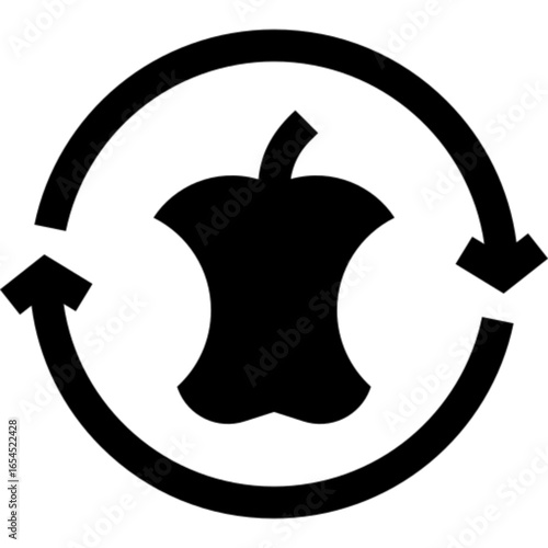 Eaten Apple Core Remains