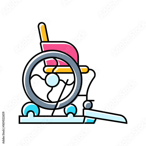 accessible equipment inclusive fitness color icon vector illustration