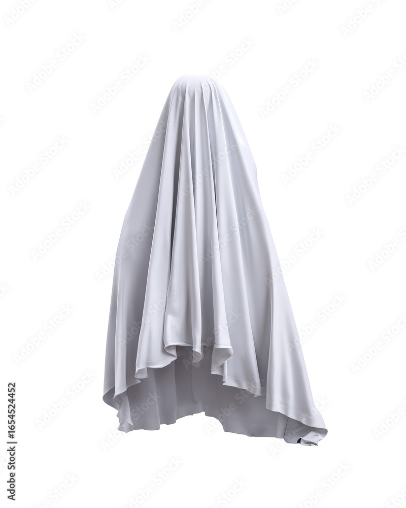 Spooky ghost costume isolated on transparent background Spooky ghost costume isolated on transparent background