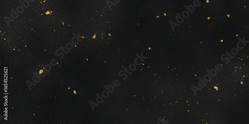 Abstract Black Background with Gold Speckles and Marble Textures