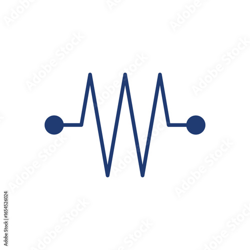 Resistance Icon Vector Illustration Blue Version