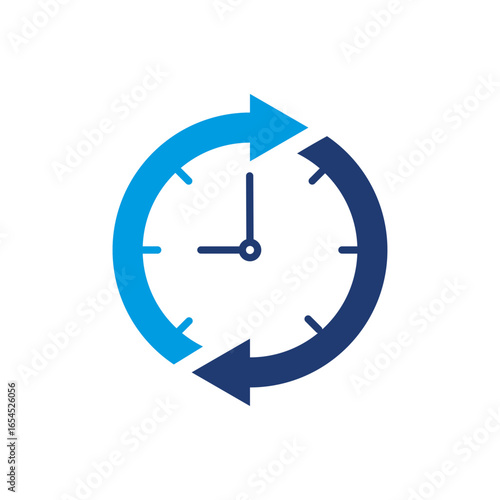 Long Term Icon Vector Illustration Blue Version