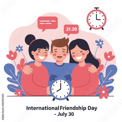 Friends hugging celebrating International Friendship Day