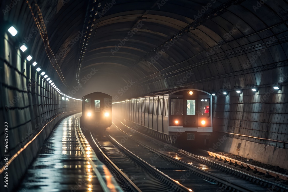Obraz premium subway train in motion
