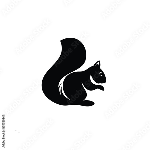 Wallpaper Mural Squirrel vector logo on white background Torontodigital.ca