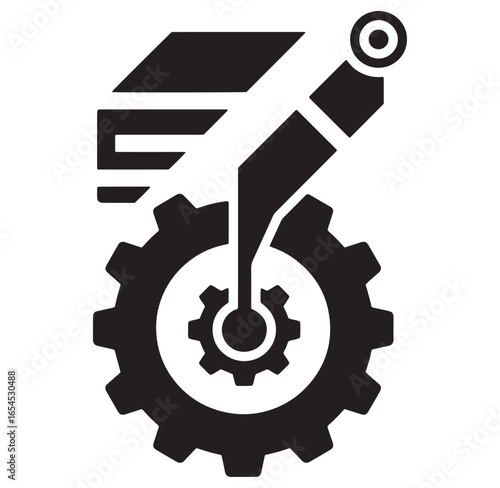 Abstract mechanical gear design illustrating engineering innovation and technological processes