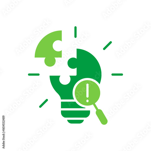 Problem Identification Icon Vector Illustration Green Version