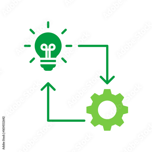 Implementation Icon Vector Illustration Green Version