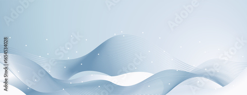 Serene abstract background featuring smooth, gradient waves in blue tones with subtle sparkling highlights, ideal for refined presentations, wellness brands, and elegant designs.