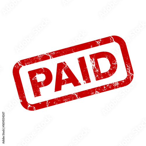 Paid - rubber stamp - vector illustration