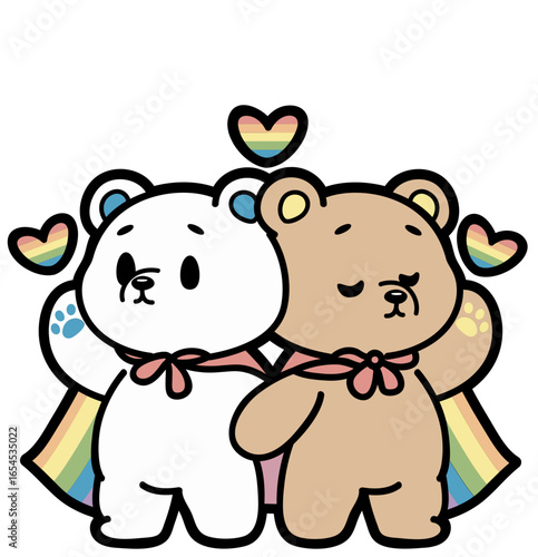 cute pride bear couple