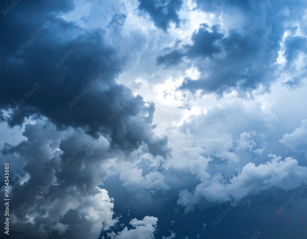 Obraz premium Dramatic Clouds Gathering Before the Storm: A Showcase of Atmospheric Power and Intensity