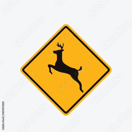 deer warning sign