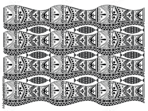 Sepik Cultural Backdrop pattern , Papua New Guinea