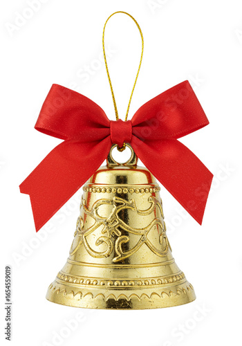 Christmas ding dong bell with transparent PNG background