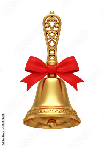 Christmas ding dong bell with transparent PNG background
