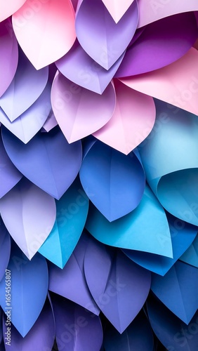 Abstract paper design with layered petals