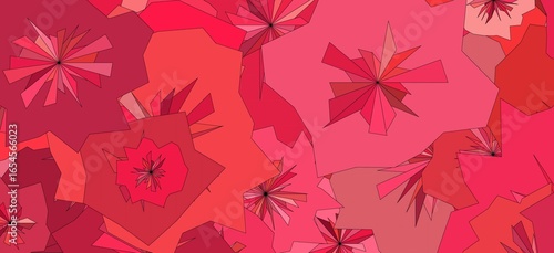 vivid pink and magenta fractal flower background; procedural art