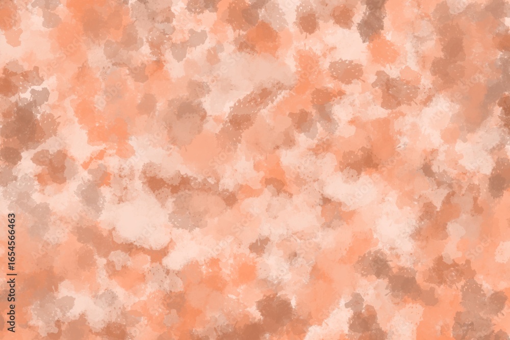 Fototapeta premium Abstract textured watercolor or acrylic painting with warm colors (orange, brown, cream) background. The pattern of brushstrokes or randomly scattered paint drips. Wallpaper, banner, presentation