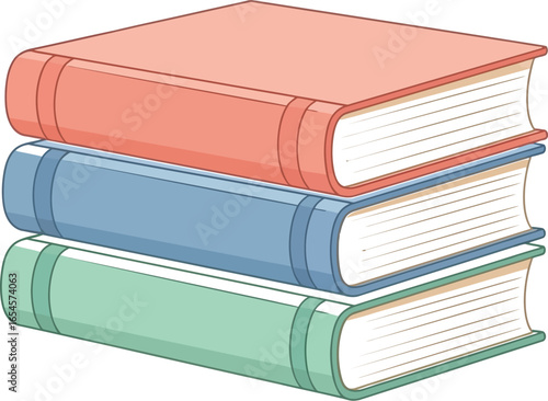 Stack of colorful books, knowledge, education