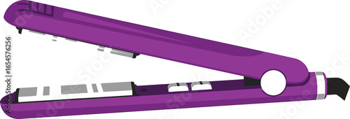Purple hair straightener, styling tool for sleek, smooth hairstyles