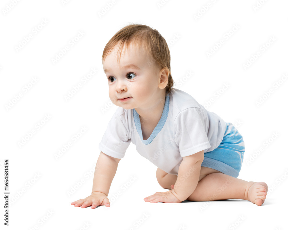 Adorable Baby Crawling on Transparent Background Adorable Baby Crawling on Transparent Background