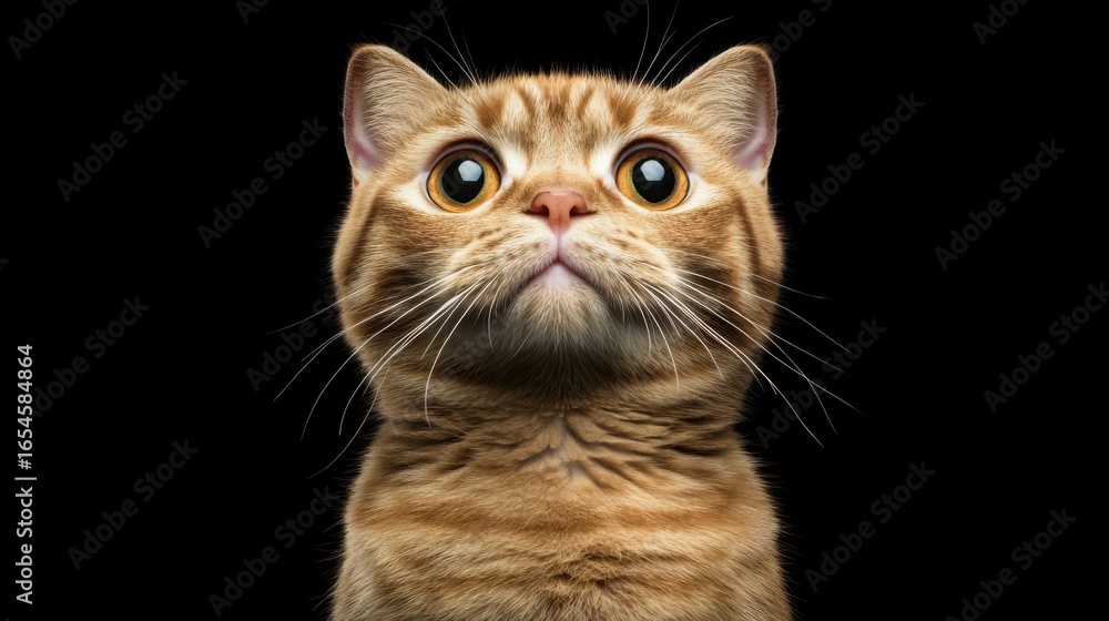 Fototapeta premium Nice isolate scottish fold cat. Scottish fold cat with curious eyes