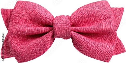 Vibrant pink bow tie with textured fabric
