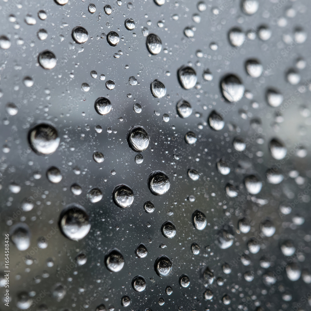 Raindrops on window create calming pattern perfect for reflecting on biofuel potential Raindrops on window create calming pattern perfect for reflecting on biofuel potential