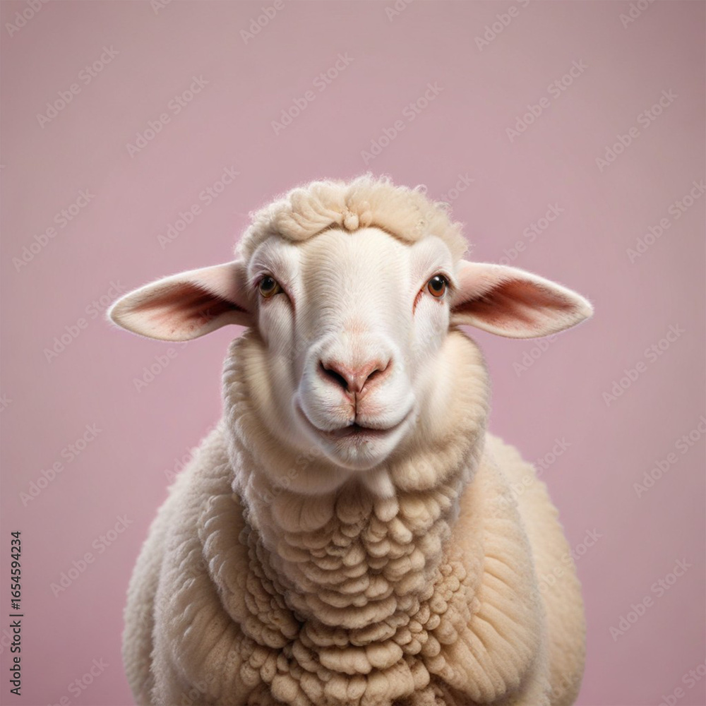 Fototapeta premium sheep with plain background