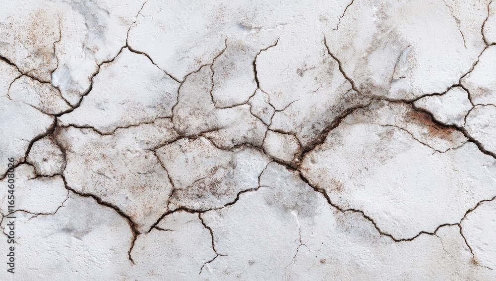 Obraz premium Cracked white surface texture