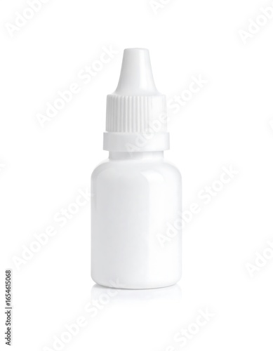 White plastic eye drop bottle
