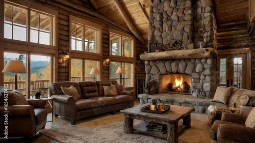interior design of a log