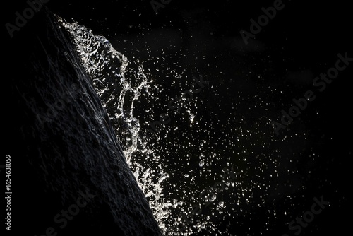 Backlight, spring, water jet, water drop, Icelandic highlands, Iceland