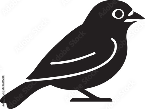 Elegant silhouette style vector minimal goldfinch logo design, simple black bird icon illustration, modern avian emblem for branding, wildlife, nature, conservation, ornithology, creative business ide