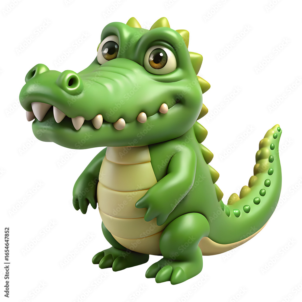 Fototapeta premium 3d vector icon of crocodile 