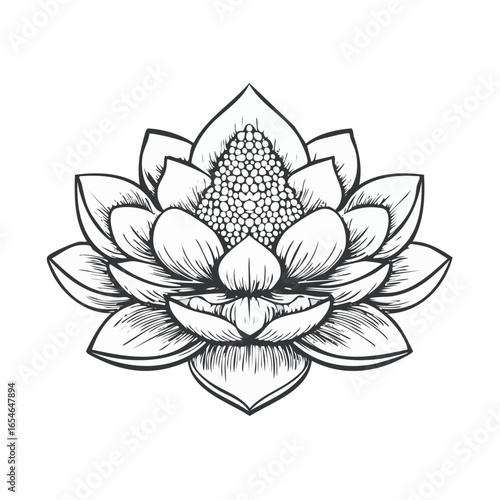 Lotus Vesak Buddha Vectors and Illustrations isolated on white background.
