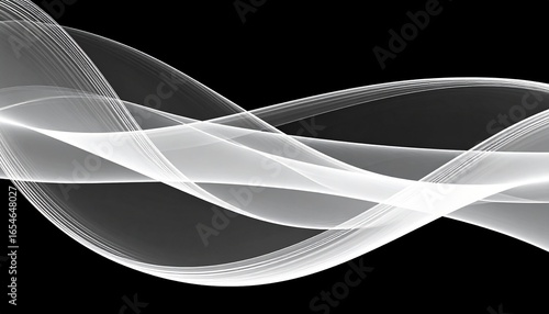 Abstract Curved Lines Flowing Elements