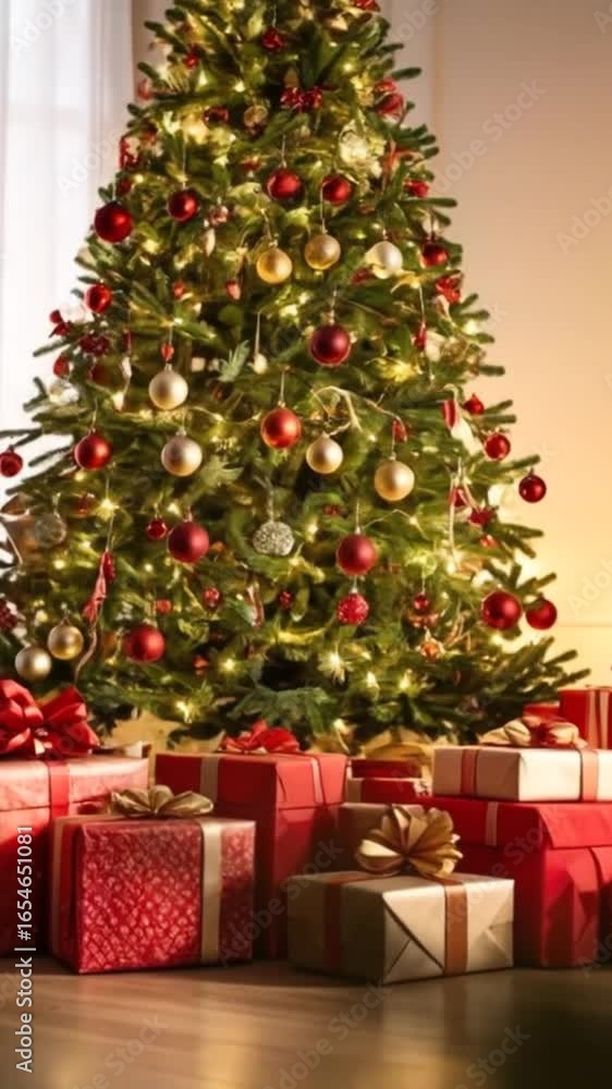 Christmas tree with presents holiday decor Christmas tree with presents holiday decor