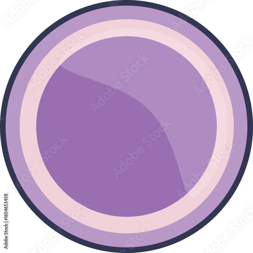 A stylized vector illustration of an erythroblast. This purple circular icon represents a red blood cell precursor, symbolizing hematopoiesis and cellular biology.