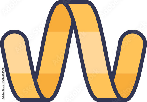 Stylized icon of a folded ribbon representing the complex polysaccharide chain structure of Heparin, an anticoagulant molecule used to prevent and treat blood clots.